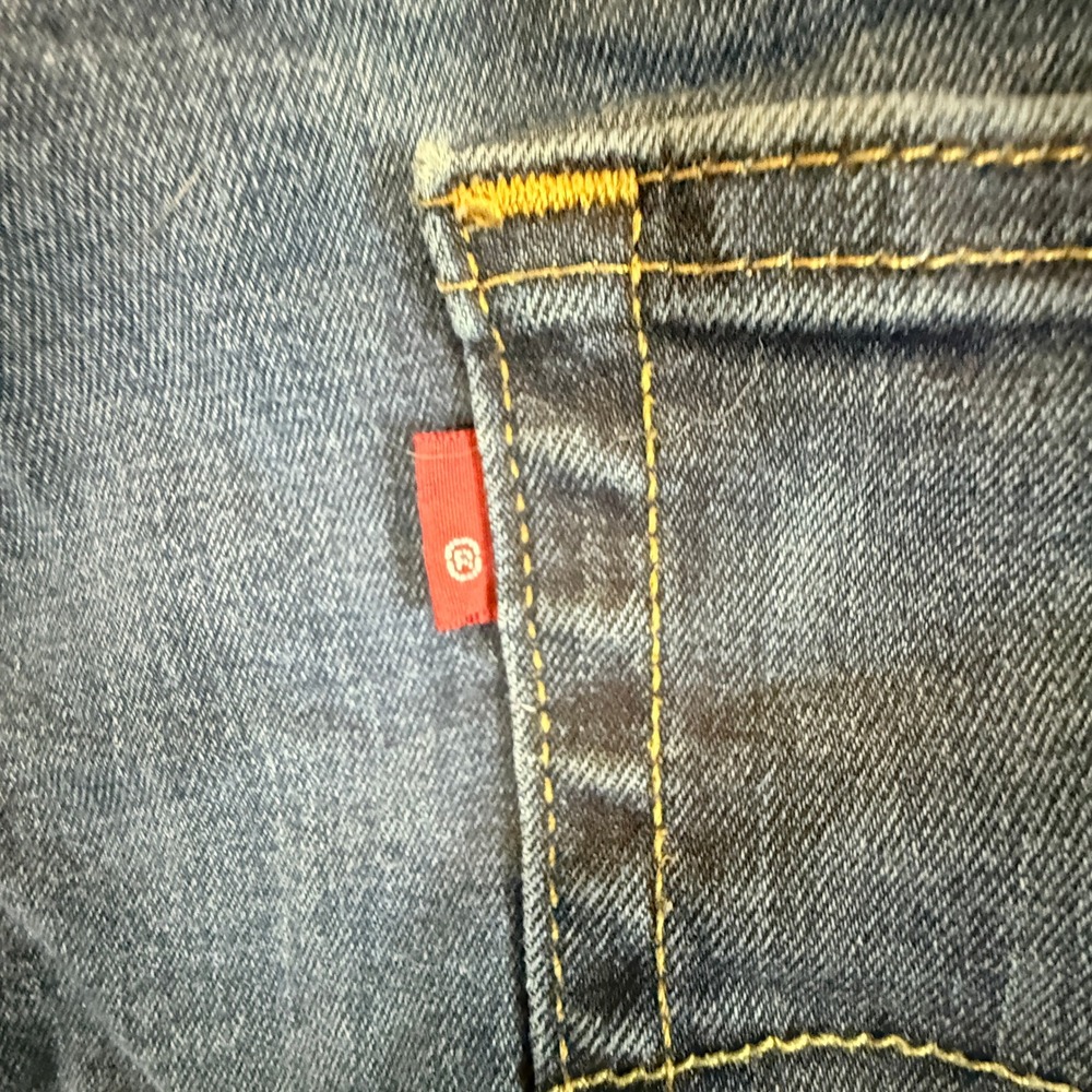 Levi's 541 Jeans Mens 43x8 Dark Wash Blue Denim Rugged Athletic Fit - Picture 13 of 13
